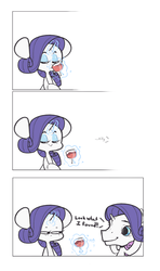 Size: 1499x2532 | Tagged: safe, artist:sourspot, rarity, sweetie belle, pony, unicorn, g4, alcohol, comic, dialogue, duo, duo female, female, filly, glass, magic, mare, mask, siblings, telekinesis, wine, wine glass