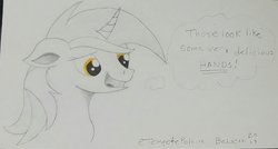 Size: 1581x846 | Tagged: safe, artist:polar_storm, lyra heartstrings, pony, unicorn, g4, babscon 2019, female, mare, solo, traditional art