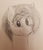 Size: 3024x3488 | Tagged: safe, artist:kalashnikitty, oc, oc only, oc:flugel, pony, black and white, cute, female, grayscale, happy, high res, looking at you, mare, monochrome, pencil drawing, sketch, smiling, smirk, solo, traditional art