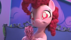 Size: 1280x720 | Tagged: safe, screencap, pinkie pie, earth pony, pony, g4, hello pinkie pie, 3d, female, heart eyes, it came from youtube, mare, oh my giggles pinkie pie, solo, toy, wingding eyes, youtube link