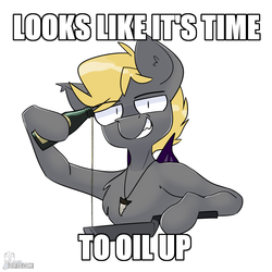 Size: 5120x5120 | Tagged: safe, artist:difis, oc, oc:night striker, bat pony, ainsley harriott, caption, frying pan, image macro, jewelry, meme, necklace, oil, pan, simple background, text, white background