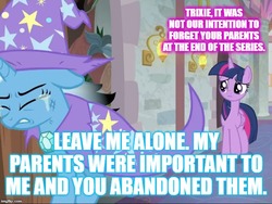 Size: 666x500 | Tagged: safe, edit, edited screencap, screencap, trixie, twilight sparkle, alicorn, pony, a horse shoe-in, g4, cropped, crying, implied jack pot, implied sunflower spectacle, twilight sparkle (alicorn)