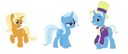 Size: 1280x550 | Tagged: safe, artist:cheerful9, jack pot, sunflower spectacle, trixie, pony, g4, family, ship:jacktacle, trixie's family, trixie's parents
