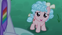 Size: 1920x1080 | Tagged: safe, screencap, cozy glow, feather flatterfly, pegasus, pony, g4, the summer sun setback, duo, female, filly, male, necktie, solo focus, stallion