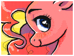 Size: 320x240 | Tagged: safe, artist:imalou, pinkie pie, earth pony, pony, g4, animated, blinking, bust, cute, diapinkes, female, flipnote studio, frame by frame, gif, heart eyes, mare, portrait, profile, solo, wingding eyes