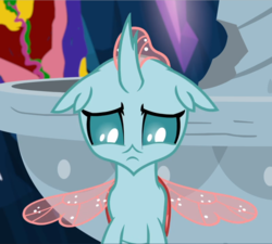 Size: 1045x939 | Tagged: safe, screencap, ocellus, g4, uprooted, cropped, cute, diaocelles, female, looking down, sad, solo, spread wings, wings