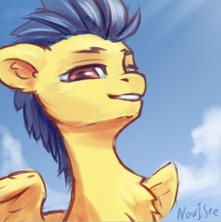 Size: 920x922 | Tagged: safe, artist:inowiseei, oc, oc only, oc:azure lightning, pegasus, pony, bust, not flash sentry, solo