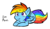 Size: 525x309 | Tagged: safe, artist:zutcha, rainbow dash, pony, g4, captain obvious, cute, dashabetes, female, pone, simple background, solo, transparent background