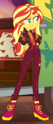 Size: 344x801 | Tagged: safe, screencap, sunset shimmer, equestria girls, equestria girls specials, g4, my little pony equestria girls: better together, my little pony equestria girls: sunset's backstage pass, cropped, female, hand on hip, solo