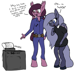 Size: 2515x2353 | Tagged: safe, artist:moonatik, oc, oc only, oc:pocarona, oc:selenite, bat pony, anthro, unguligrade anthro, anthro oc, bat pony oc, belt, brother and sister, clothes, cutie mark on clothes, dialogue, female, high res, machine, male, screwdriver, shoes, siblings, simple background, sketch, twins, wings