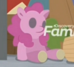 Size: 264x242 | Tagged: safe, screencap, pony, g4, the last laugh, cropped, fam, implied pinkie pie, plushie, solo