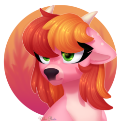 Size: 2500x2500 | Tagged: safe, artist:nika-rain, oc, oc only, deer, pony, bust, commission, cute, deer oc, doe, female, high res, portrait, simple background, solo