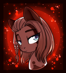 Size: 857x945 | Tagged: safe, artist:cloud-fly, oc, oc only, earth pony, pony, bust, female, mare, portrait, solo