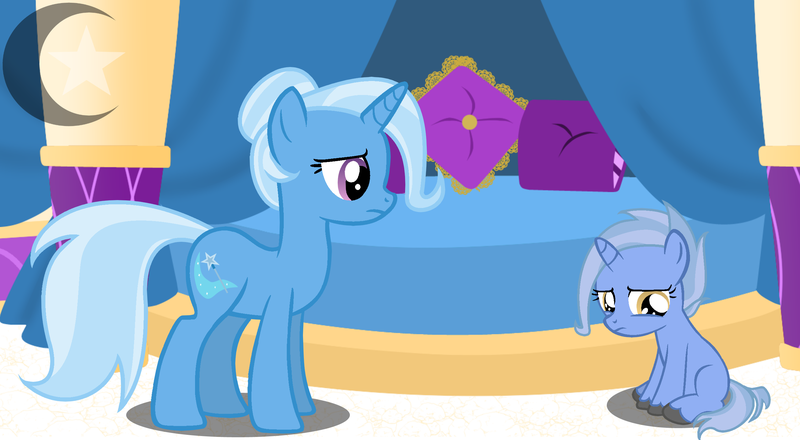 2108245 - artist:princessmoonstaryt, oc, offspring, parent:hoo'far,  parents:trixfar, parent:trixie, pony, safe, trixie - Derpibooru