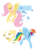 Size: 1500x2000 | Tagged: safe, artist:syrupyyy, fluttershy, rainbow dash, pegasus, pony, g4, abstract background, colored, duo, female, flat colors, mare, no pupils, profile, simple background, spread wings, transparent background, wings