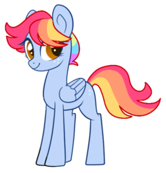 Size: 496x517 | Tagged: safe, artist:unicorn-mutual, oc, oc only, pegasus, pony, base used, female, magical lesbian spawn, mare, offspring, parent:pinkie pie, parent:rainbow dash, parents:pinkiedash, simple background, solo, teenager, transparent background