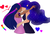 Size: 4275x2894 | Tagged: safe, artist:thatgreypeanut, princess luna, twilight sparkle, human, g4, arm behind head, blushing, boob window, clothes, dark skin, dress, duo, ethereal mane, female, hand on waist, heart, humanized, kissing, lesbian, lgbt headcanon, moderate dark skin, pony ears, rainbow, self harm scars, ship:twiluna, shipping, side view, simple background, starry mane, white background