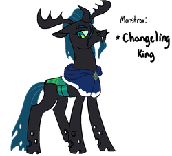 Size: 743x674 | Tagged: safe, artist:jadeyarts, changeling, changeling king, changelingified, lego, male, nexo knights, simple background, solo, species swap, white background