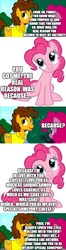 Size: 500x1907 | Tagged: safe, edit, edited screencap, screencap, cheese sandwich, pinkie pie, pony, g4, the last laugh, comic, fanfic art, female, good end, implied carrot cake, implied cup cake, implied princess cadance, implied shining armor, male, screencap comic, ship:cheesepie, shipping, straight