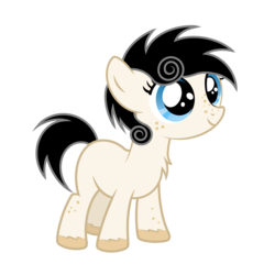 Size: 2500x2500 | Tagged: safe, artist:pizzamovies, oc, oc only, oc:sugar slice, earth pony, pony, female, filly, freckles, high res, simple background, smiling, transparent background
