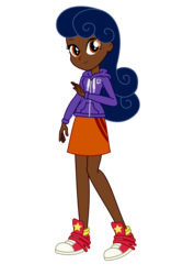 Size: 1124x1590 | Tagged: safe, artist:biggernate91, editor:biggernate91, oc, oc only, oc:trigger finger, equestria girls, g4, clothes, converse, cute, female, hoodie, inkscape, miniskirt, shoes, skirt, sneakers, solo, twitch, vector