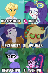 Size: 640x964 | Tagged: safe, artist:3d4d, edit, edited screencap, screencap, applejack, dirk thistleweed, fluttershy, microchips, pinkie pie, ragamuffin (g4), rarity, sci-twi, twilight sparkle, accountibilibuddies, equestria girls, equestria girls series, g4, spring breakdown, the road less scheduled, the road less scheduled: microchips, spoiler:choose your own ending (season 2), spoiler:eqg series (season 2), accountibilibuddies: rainbow dash, appledirk, female, geode of telekinesis, implied half rule 63 shipping, implied rule 63, implied shipping, magical geodes, male, mc dex fx, meme, microlight, rarimuffin, shipping, shipping domino, straight