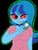 Size: 1932x2576 | Tagged: safe, artist:c_w, sonata dusk, equestria girls, g4, big breasts, breasts, busty sonata dusk, corrupted, evil grin, eyeshadow, female, glowing outline, grin, jewelry, looking at you, makeup, pendant, possessed, psychonata dusk, red eyes, seal of orichalcos, smiling, solo, yu-gi-oh!, yugioh card