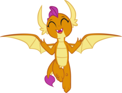 Size: 10266x7791 | Tagged: safe, artist:memnoch, smolder, g4, cute, eyes closed, female, open mouth, simple background, smolderbetes, solo, spread wings, transparent background, vector, wings