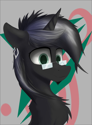 Size: 1700x2300 | Tagged: safe, artist:observerdoz, oc, oc only, oc:doz, pony, unicorn, bust, portrait