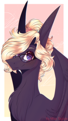 Size: 1080x1920 | Tagged: safe, artist:snawe, oc, oc only, pegasus, pony, bust, female, glasses, mare, portrait, solo