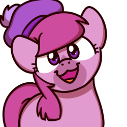 Size: 1000x1000 | Tagged: safe, artist:sugar morning, kelpie, pony, briar (ducktales), community related, ducktales, ducktales 2017, female, hat, open mouth, smiling, solo, sugar morning's smiling ponies