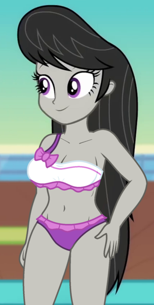2131510 - safe, edit, edited screencap, editor:ah96, screencap, octavia  melody, equestria girls, equestria girls series, spring breakdown,  spoiler:eqg series (season 2), belly button, bikini, bikini babe, breast  edit, breasts, busty octavia, cleavage,