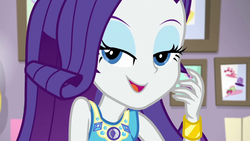 Size: 1920x1080 | Tagged: safe, screencap, rarity, do it for the ponygram!, equestria girls, g4, my little pony equestria girls: better together, geode of shielding, looking at you, magical geodes