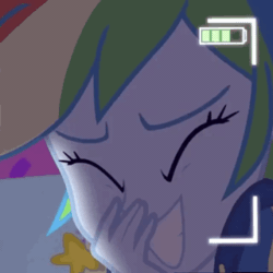 Size: 320x320 | Tagged: safe, screencap, rainbow dash, do it for the ponygram!, equestria girls, g4, my little pony equestria girls: better together, animated, cropped, cute, dashabetes, female, gif, laughing, smiling, solo