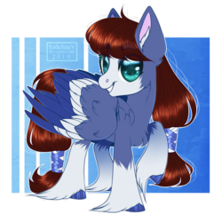 Size: 900x900 | Tagged: safe, artist:sadelinav, oc, oc only, oc:christin cloud, pegasus, pony, colored wings, female, mare, multicolored wings, solo, wings