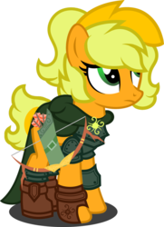Size: 1280x1767 | Tagged: safe, artist:buckeyescozycafe, oc, oc only, oc:fletcher, pegasus, pony, arrow, bow (weapon), bow and arrow, clothes, female, mare, quiver, simple background, solo, transparent background, weapon