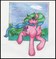 Size: 652x696 | Tagged: safe, artist:lilloate, earth pony, pony, solo, traditional art