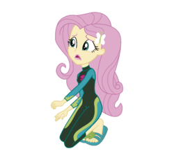 Size: 999x923 | Tagged: safe, edit, fluttershy, aww... baby turtles, equestria girls, g4, my little pony equestria girls: better together, clothes, feet, female, flip-flops, heel pop, lipstick, sandals, solo, swimsuit, vector, wetsuit