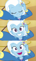 Size: 1920x3232 | Tagged: safe, screencap, trixie, do it for the ponygram!, equestria girls, g4, my little pony equestria girls: better together, collage, cute, diatrixes, female, looking at you, smiling, solo, suddenly trixie