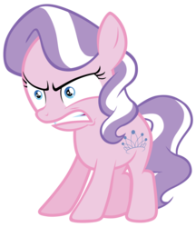 Size: 7000x8092 | Tagged: safe, artist:tardifice, edit, editor:slayerbvc, vector edit, diamond tiara, earth pony, pony, crusaders of the lost mark, g4, absurd resolution, accessory-less edit, angry, female, filly, glare, gritted teeth, missing accessory, simple background, solo, transparent background, vector