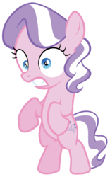 Size: 7000x11200 | Tagged: safe, artist:tardifice, edit, editor:slayerbvc, vector edit, diamond tiara, earth pony, pony, crusaders of the lost mark, g4, absurd resolution, accessory-less edit, bipedal, female, filly, missing accessory, simple background, solo, transparent background, vector