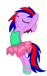Size: 1440x2320 | Tagged: safe, artist:petmon, oc, oc:mayonaka, pony, arms in the air, ballerina, ballet, ballet slippers, clothes, en pointe, eyes closed, simple background, smiling, transparent background, tutu