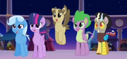 Size: 4832x2240 | Tagged: safe, artist:dusksentryarts123, discord, owlowiscious, spike, trixie, twilight sparkle, alicorn, pony, g4, my little pony: the movie, ponified, twilight sparkle (alicorn)