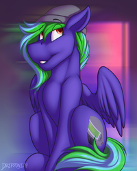 Size: 3033x3792 | Tagged: safe, artist:dripponi, artist:lattynskit, oc, oc only, oc:weldbead, pegasus, pony, cute, high res, male, pegasus oc, solo, two toned mane