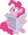 Size: 5652x7000 | Tagged: dead source, safe, artist:mr-breadman, pinkie pie, earth pony, pony, daring done?, g4, absurd resolution, female, hoof hold, newspaper, show accurate, simple background, solo, transparent background, vector