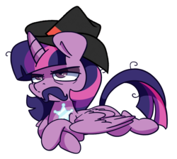Size: 1600x1436 | Tagged: safe, artist:lou, edit, edited edit, twilight sparkle, alicorn, pony, g4, :c, >:c, angry, cute, edit of an edit of an edit, facial hair, female, frown, grumpy, grumpy twilight, madorable, moustache, sheriff, sheriff's badge, simple background, solo, transparent background, twilight sparkle (alicorn)