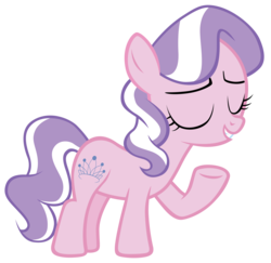 Size: 7000x6810 | Tagged: safe, artist:tardifice, edit, editor:slayerbvc, vector edit, diamond tiara, earth pony, pony, crusaders of the lost mark, g4, accessory-less edit, female, filly, missing accessory, raised hoof, simple background, solo, transparent background, vector