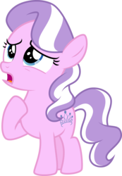 Size: 3000x4343 | Tagged: safe, artist:concordisparate, edit, editor:slayerbvc, vector edit, diamond tiara, earth pony, pony, crusaders of the lost mark, g4, .svg available, accessory-less edit, female, filly, missing accessory, raised hoof, simple background, solo, the pony i want to be, transparent background, vector
