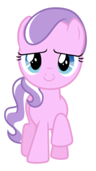 Size: 2800x4997 | Tagged: safe, artist:reginault, edit, editor:slayerbvc, vector edit, diamond tiara, earth pony, pony, g4, .svg available, accessory-less edit, female, filly, missing accessory, raised hoof, simple background, smiling, solo, transparent background, vector