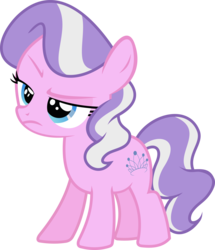 Size: 6256x7259 | Tagged: safe, artist:hourglass-vectors, edit, editor:slayerbvc, vector edit, diamond tiara, earth pony, pony, g4, the cutie pox, accessory-less edit, female, filly, missing accessory, raised eyebrow, simple background, solo, transparent background, vector